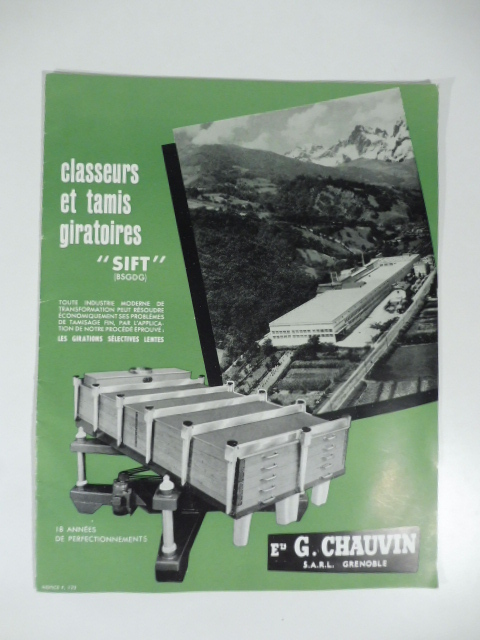 Classeurs et tamis giratoires Sift. Ets G. Chauvin, Grenoble